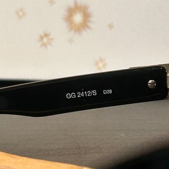 Gucci Black with Silver Sunglasses (GG2412/S) - Picture 9 of 12